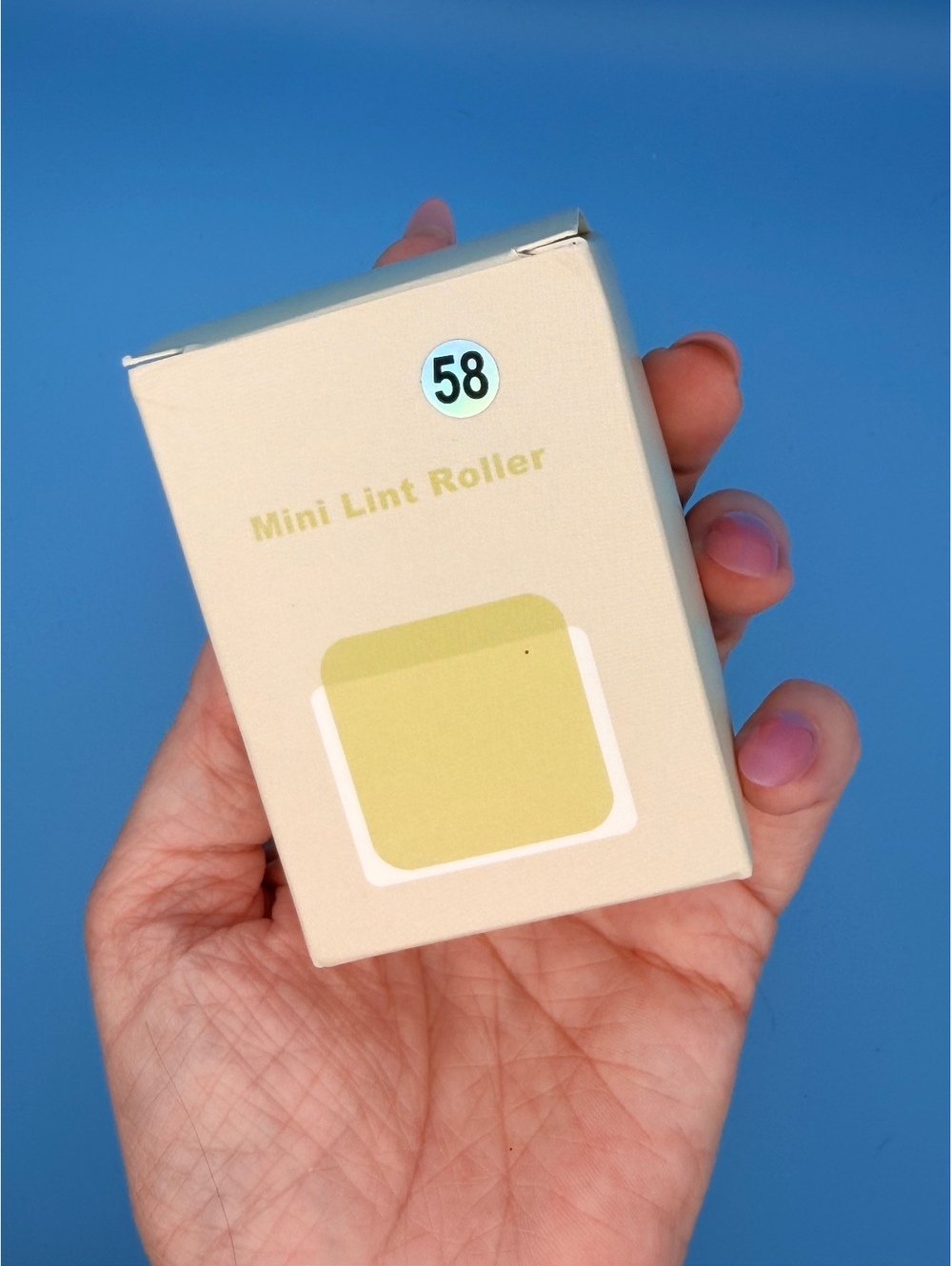 Mini Lint Roller with Lock Feature - Yellow